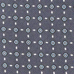 CRAVATTA ASCOT IN SETA GRIGIO SCURO Microfantasia fiore