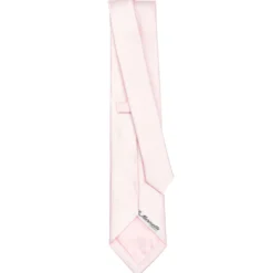 CRAVATTA CERIMONIA IN RASO DI SETA ROSA Tinta unita