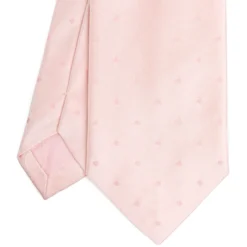 CRAVATTA CERIMONIA IN RASO DI SETA ROSA Pois