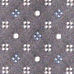 CRAVATTA CERIMONIA IN RASO DI SETA GRIGIO SCURO Microfantasia geometrica