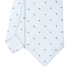 CRAVATTA CERIMONIA IN SETA JACQUARD AZZURRA Pois