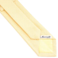 CRAVATTA CERIMONIA IN SETA JACQUARD GIALLA Microfantasia geometrica