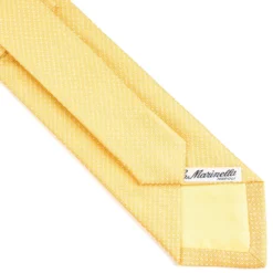 CRAVATTA CERIMONIA IN SETA JACQUARD GIALLA Micro pois