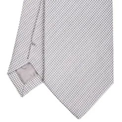 CRAVATTA CERIMONIA In seta jacquard grigio chiaro