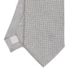 CRAVATTA CERIMONIA IN SETA JACQUARD GRIGIO CHIARO Microfantasia geometrica