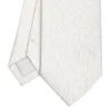 CRAVATTA CERIMONIA IN SETA JACQUARD GRIGIO CHIARO Microfantasia geometrica