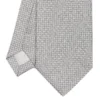 CRAVATTA CERIMONIA IN SETA JACQUARD GRIGIO CHIARO Microfantasia geometrica