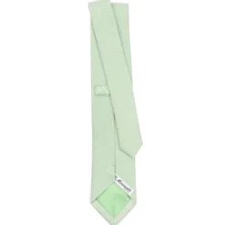 CRAVATTA CERIMONIA IN SETA JACQUARD VERDE CHIARO Microfantasia geometrica