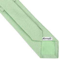 CRAVATTA CERIMONIA IN SETA JACQUARD VERDE CHIARO Microfantasia geometrica