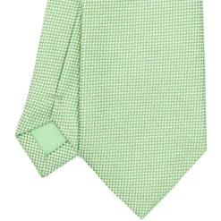 CRAVATTA CERIMONIA IN SETA JACQUARD VERDE CHIARO Microfantasia geometrica