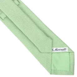 CRAVATTA CERIMONIA IN SETA JACQUARD VERDE CHIARO Microfantasia geometrica