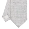 CRAVATTA CERIMONIA IN SETA JACQUARD GRIGIO CHIARO Microfantasia geometrica