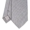 CRAVATTA CERIMONIA IN SETA JACQUARD GRIGIO SCURO Microfantasia geometrica