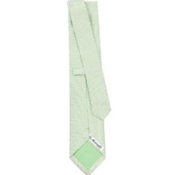 CRAVATTA CERIMONIA IN SETA JACQUARD VERDE CHIARO Microfantasia geometrica