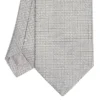 CRAVATTA CERIMONIA IN SETA JACQUARD GRIGIO CHIARO Microfantasia geometrica