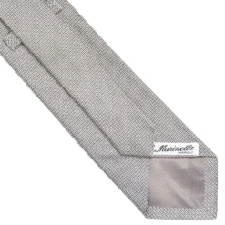 CRAVATTA CERIMONIA IN SETA JACQUARD GRIGIO CHIARO Microfantasia geometrica