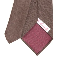 CRAVATTA CLASSICA DONNA IN LANA SFODERATA MARRONE BORDEAUX Bicolore