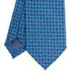 CRAVATTA CLASSICA IN LANA AZZURRA Microfantasia fiore