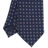 CRAVATTA CLASSICA IN LANA BLU Microfantasia fiore