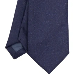 CRAVATTA CLASSICA IN LANA BLU SCURO Tinta unita