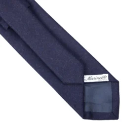 CRAVATTA CLASSICA IN LANA BLU SCURO Tinta unita