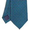 CRAVATTA CLASSICA IN LANA BLU MEDIO Microfantasia fiore