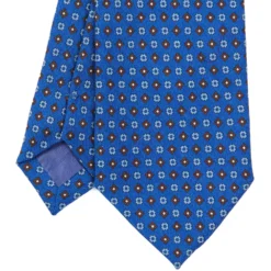 CRAVATTA CLASSICA IN LANA BLUETTE Microfantasia fiore
