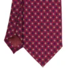 CRAVATTA CLASSICA IN LANA FUCSIA Microfantasia fiore