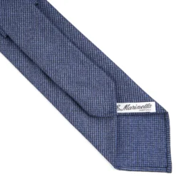 CRAVATTA CLASSICA IN LANA SFODERATA BLU Pied de poule