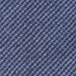 CRAVATTA CLASSICA IN LANA SFODERATA BLU Pied de poule