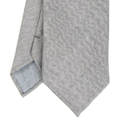 CRAVATTA CLASSICA IN LANA SFODERATA GRIGIO CHIARO Bicolore