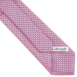 CRAVATTA CLASSICA IN SETA ROSA Microfantasia m geometrica