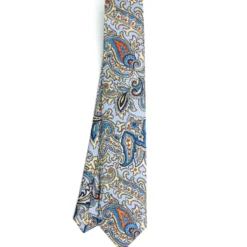CRAVATTA DONNA CLASSICA IN SETA STAMPATA AZZURRA Archivio inspiration