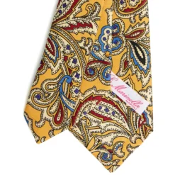 CRAVATTA DONNA CLASSICA IN SETA STAMPATA GIALLA Archivio inspiration