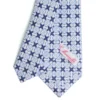 CRAVATTA DONNA CLASSICA IN SETA STAMPATA AZZURRA Microfantasia inspirazione foulard