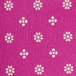 CRAVATTA DONNA CLASSICA IN SETA STAMPATA FUCSIA Microfantasia fiore