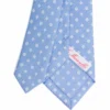 CRAVATTA DONNA CLASSICA IN SETA STAMPATA AZZURRA Microfantasia fiore