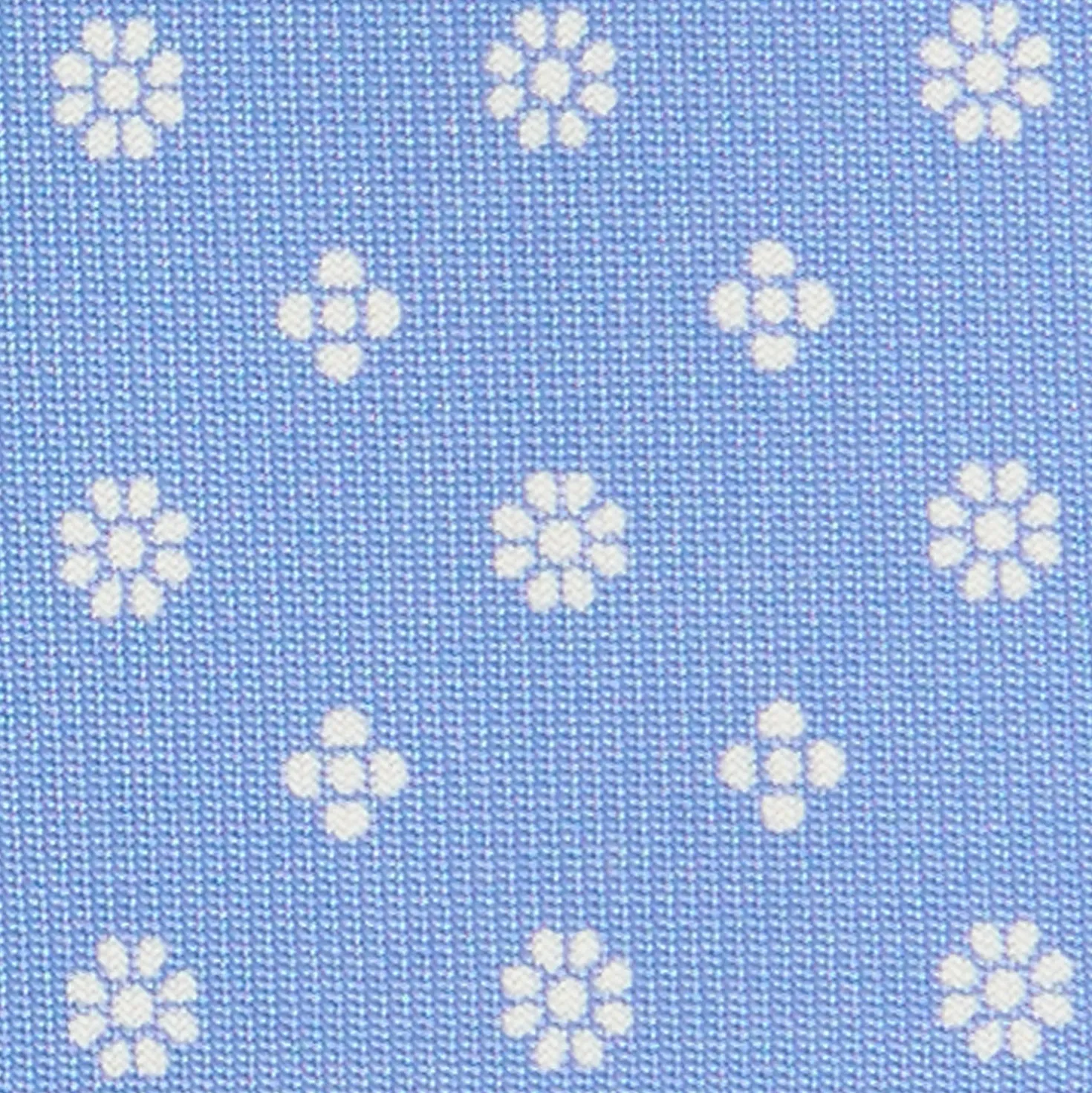 CRAVATTA DONNA CLASSICA IN SETA STAMPATA AZZURRA Microfantasia fiore