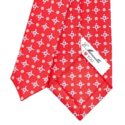 CRAVATTA DONNA ROSSA 7 CM IN SETA STAMPATA San valentino edition
