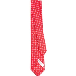 CRAVATTA DONNA ROSSA 7 CM IN SETA STAMPATA San valentino edition