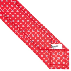 CRAVATTA DONNA ROSSA 7 CM IN SETA STAMPATA San valentino edition