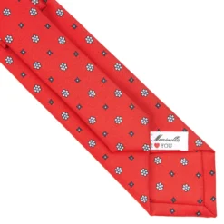 CRAVATTA DONNAROSSA 7 CM IN SETA STAMPATA San valentino edition