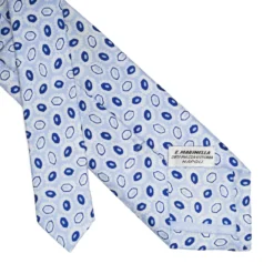 CRAVATTA IN SETA AZZURRA Collezione archivio anno 1970