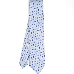 CRAVATTA IN SETA AZZURRA Collezione archivio anno 1970