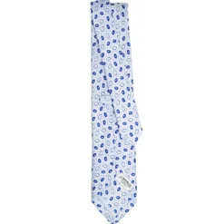 CRAVATTA IN SETA AZZURRA Collezione archivio anno 1970