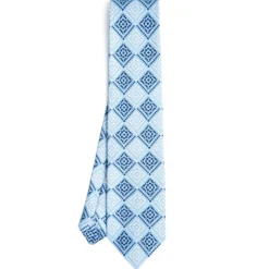CRAVATTA IN SETA AZZURRA Collezione archivio anno 1982