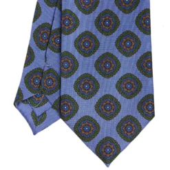 CRAVATTA IN SETA AZZURRO POLVERECollezione heritage
