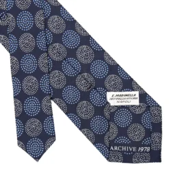 CRAVATTA IN SETA BLU Collezione archivio anno 1978