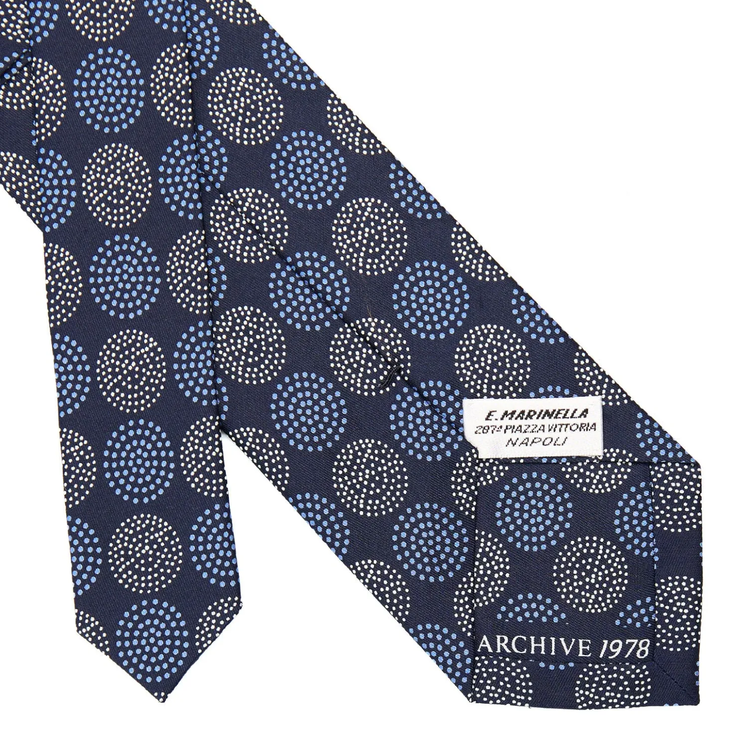 CRAVATTA IN SETA BLU Collezione archivio anno 1978