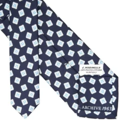 CRAVATTA IN SETA BLU SCURO Collezione archivio anno 1963